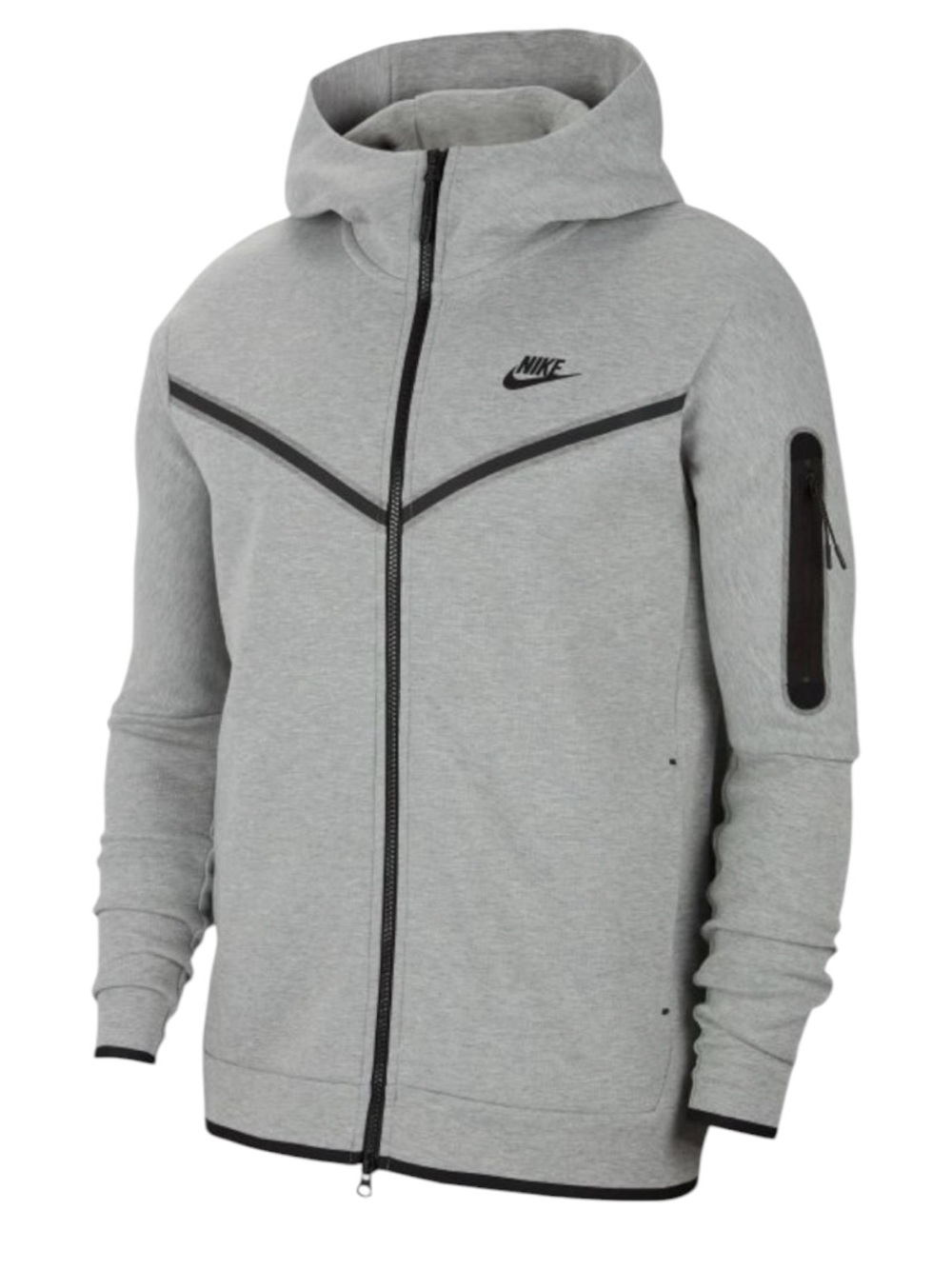 Nike Tech Fleece Full Zip Hoodie Jacket Gray Black Men’s Medium Excellent